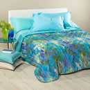 Copriletto Primaverile In Microfibra Avana Bluette Modern