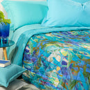 Copriletto Primaverile In Microfibra Avana Bluette Modern