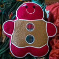 Cuscino Gingerbread Rosso con Tartan