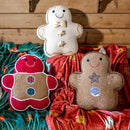 Cuscino Gingerbread Rosso con Tartan