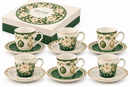 Set 6 Tazzine da Caffè con Piattino in Ceramica – Silent Gold