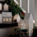 Portacandela in porcellana a forma di casa