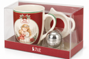 Tazza Natalizia Magic Noel con Infusore e Piattino in Scatola Regalo