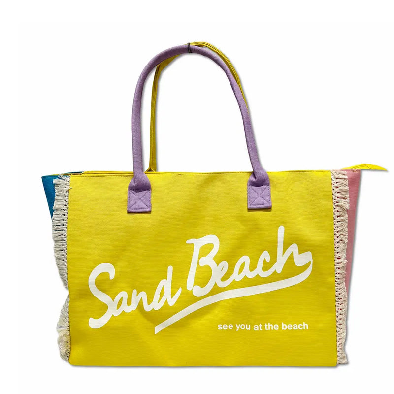 Borsa mare Sand Beach S&G multicolore gialla