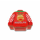 Confezione Regalo Scatola Latta + Canovaccio Rudolph