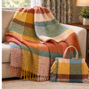 Plaid STEFY Mohair Super Soft con Frange e Borsa Abbinata