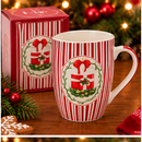 Tazza Natalizia in New Bone con Scatola Regalo – 350 ml – 6 Disegni Assortiti