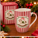 Tazza Natalizia in New Bone con Scatola Regalo – 350 ml – 6 Disegni Assortiti