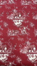 Tessuto Panama di cotone Disegno Elefante