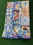 TOVAGLIA CON VOLANT IN COTONE PLASTIFICATO SICILIA