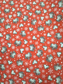 Tessuto da tappezzeria in panama di cotone H 280 CUORI ROSSI