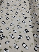 Tessuto da tappezzeria in panama di cotone H 280 DISEGNO PANDA