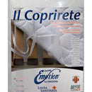 Coprirete trapuntato con i lacci agli angoli